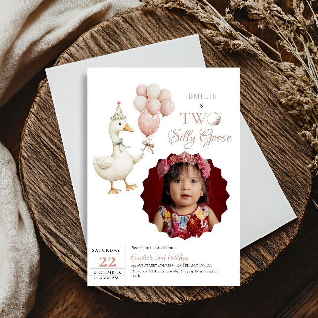 Invitation Un bébé sot d'oie 2e anniversaire (Créateur téléchargé)