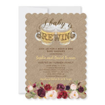 Un bébé souffle Baby shower BBQ Burlap Flowers