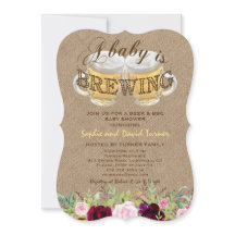 Un bébé souffle le Baby shower floral Burlap