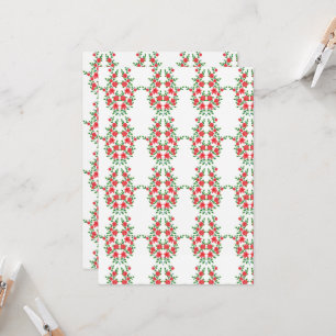 Invitation un bouquet de fleurs rouges sur un arrière - plan 