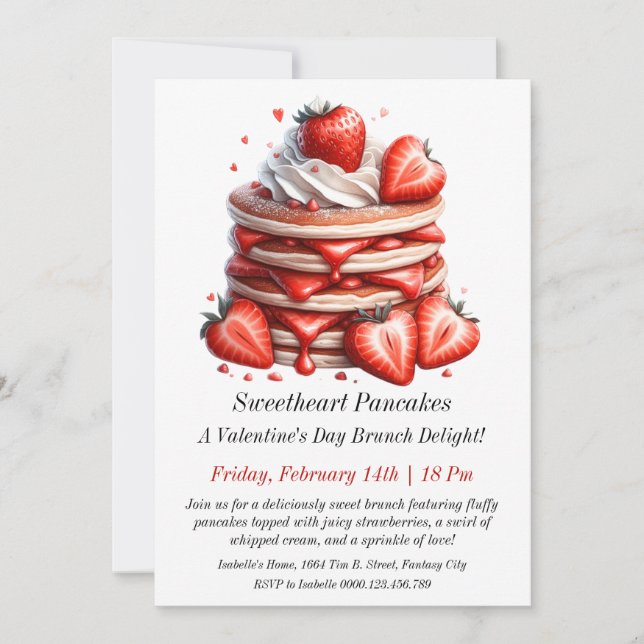 Invitation Un brunch de la Saint-Valentin ! (Devant)