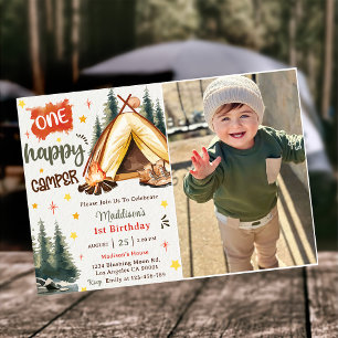 Invitation Un Camper heureux 1er Anniversaire Photo