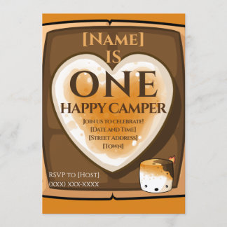 Invitation Un campeur heureux