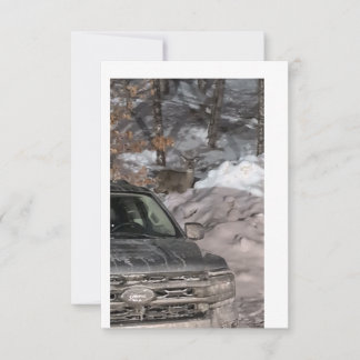 Invitation Un cerf dans les phares