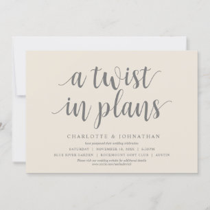 Invitation Un changement dans les plans, Mariage Changer la d
