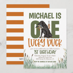 Invitation Un Chasse au Canard chanceux premier anniversaire