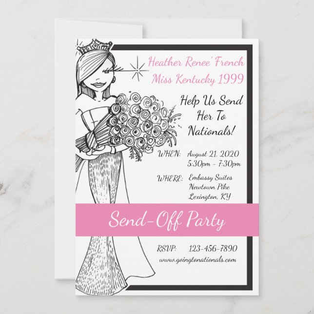 Invitation Un concours de théâtre par Heather French Henry (Devant)