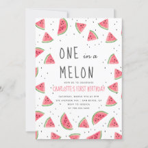 Un dans un Melon Watermelon Première fête d'annive