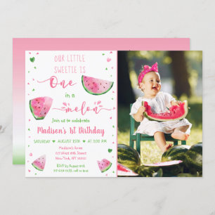 Invitation Un Dans Un Melon Watermelon Rose Green Anniversair