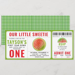 Invitation Un dans une Parties scintillant Melon Watermelon 1