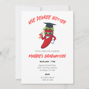 Invitation Un Degré Hotter Pepper Graduation Party