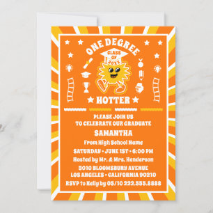 Invitation Un Degré Hotter Retro Graduation