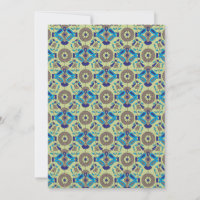 Un design textile symétrique, bleu ou
