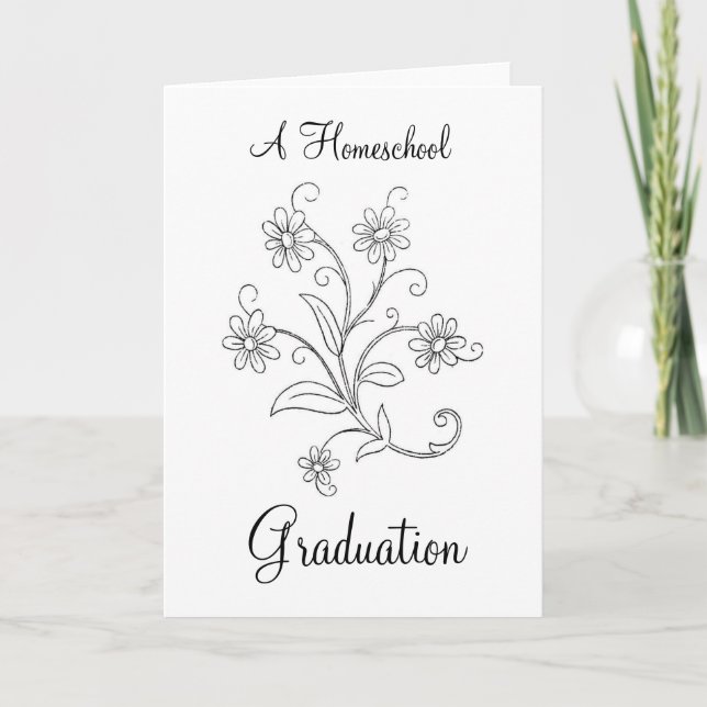 Invitation Un diplôme d'études à domicile pour fille (Devant)