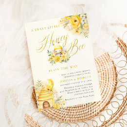 Invitation Un doux Baby shower d'abeilles au miel