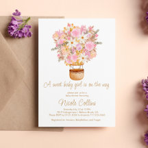 Un doux bébé fille rose Baby shower de ballon flor