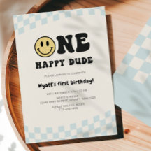 Un Dude Heureux Smiley 1er Anniversaire