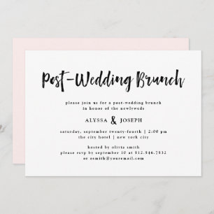 Invitation Un esprit moderne   Mariage de poste Brunch noir e