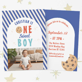 Invitation Un garçon doux Chip Chip Cookie 1er anniversaire