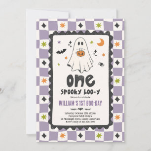 Invitation Un garçon fantôme de Halloween effrayant pour son 