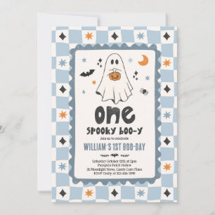 Invitation Un garçon fantôme Halloween Spooky Boo-y 1er anniv