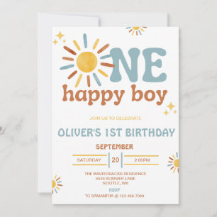 Invitation Un Garçon Heureux