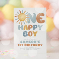 Un garçon heureux fête son 1er anniversaire