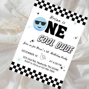 Invitation Un gars heureux • Fête d'anniversaire cool et amus