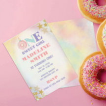 Un Gâteau Licorne Pastel Fille Anniversaire Donuts