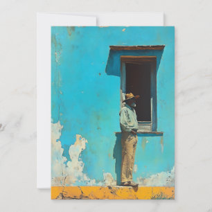 Invitation Un homme à l'ombre - Une scène cubaine rustique