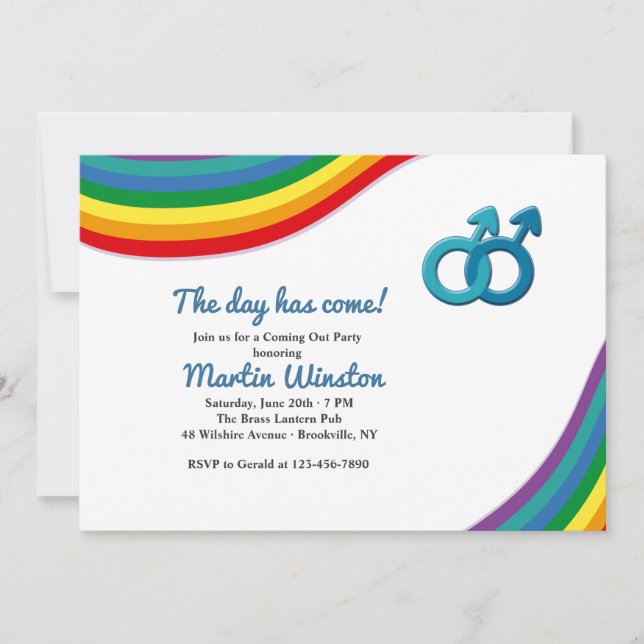 Invitation Un homme qui sort de l'invitation du placard (Devant)