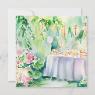 Invitation Un jardin enchanté : Le plaisir du thé, un Baby sh