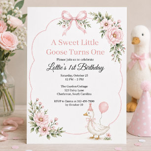 Invitation Un joli petit nœud papillon rose pour l'anniversai