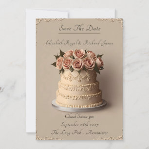 Invitation Un jour pour se souvenir du Mariage de gâteaux Mar