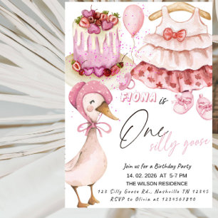 Invitation Un joyeux anniversaire de 1 an pour une petite fil