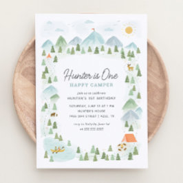 Invitation Un joyeux Camper 1er anniversaire