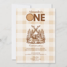 Un joyeux Camper Mountain Forest 1er anniversaire