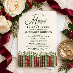 Invitation Un joyeux petit shower de mariage de Noël en hiver