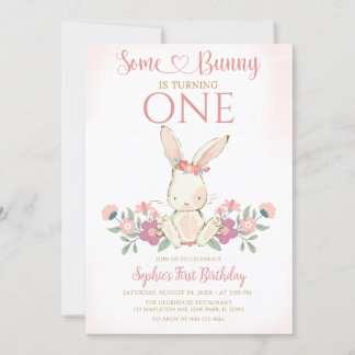 Invitation Un Lapin Est Un Lapin 1Er Anniversaire Fête