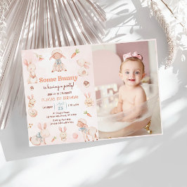 Invitation Un lapin Oeuf de Pâques Printemps Anniversaire Pho