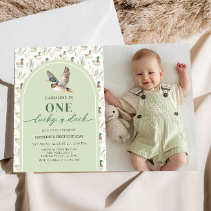 Invitation Un Lucky Mallard Ducks 1er Anniversaire Photo