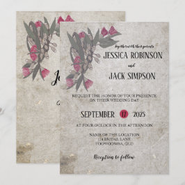 Invitation Un mariage avec des gommiers Fleur sauvage