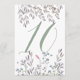 Invitation Un Mariage Fleur sauvage Tableau n° 10 double face