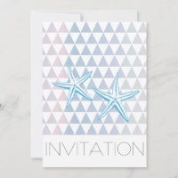 Un mariage triangulaire Motif d'étoiles de mer inv