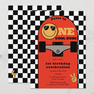 Invitation Un Mec Cool pour 1er Premier Anniversai