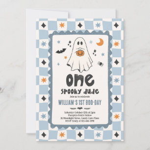 Invitation Un mec effrayant Halloween garçon fantôme 1er anni