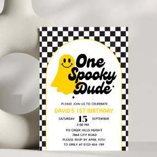 Invitation Un Mec Éffrayant Halloween Super Premier anniversa