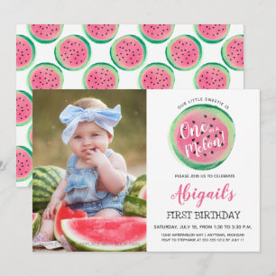 Invitation Un melon sur mesure avec photo pour la première fê