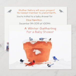 Invitation Un neutre de Douche-Genre de bébé d'hiver :