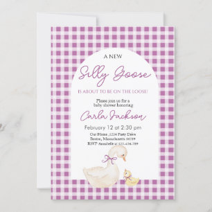 Invitation Un Nouveau Baby shower D'Oie Silly